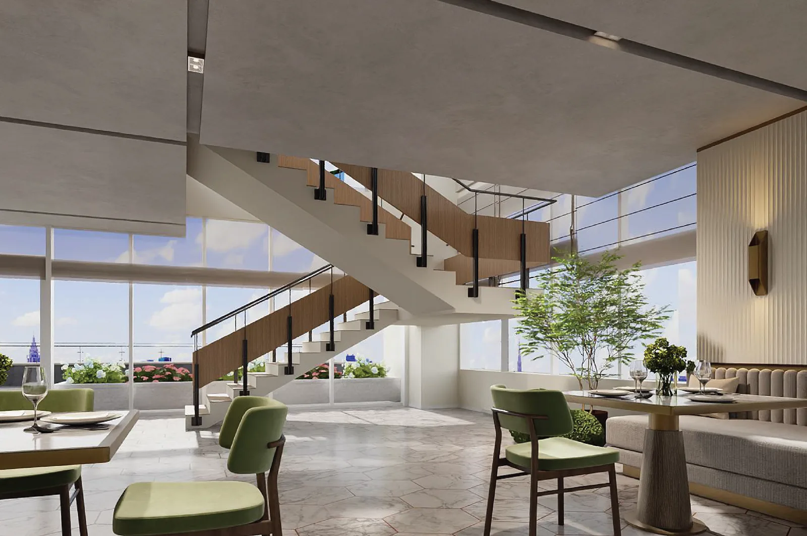 Diamond Bay Garden restaurant and dining rendering