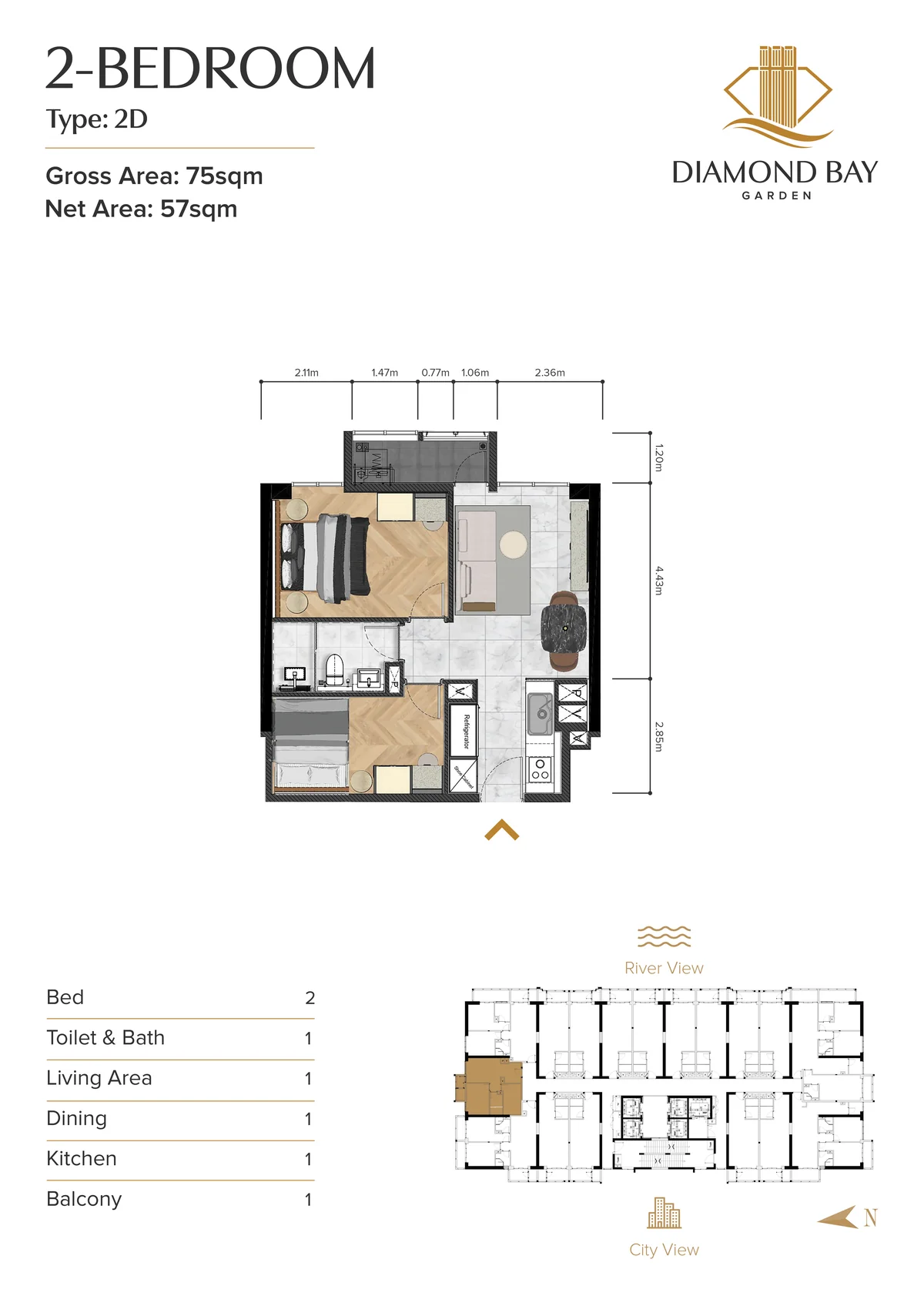 Diamond Bay Garden 2D floor plan