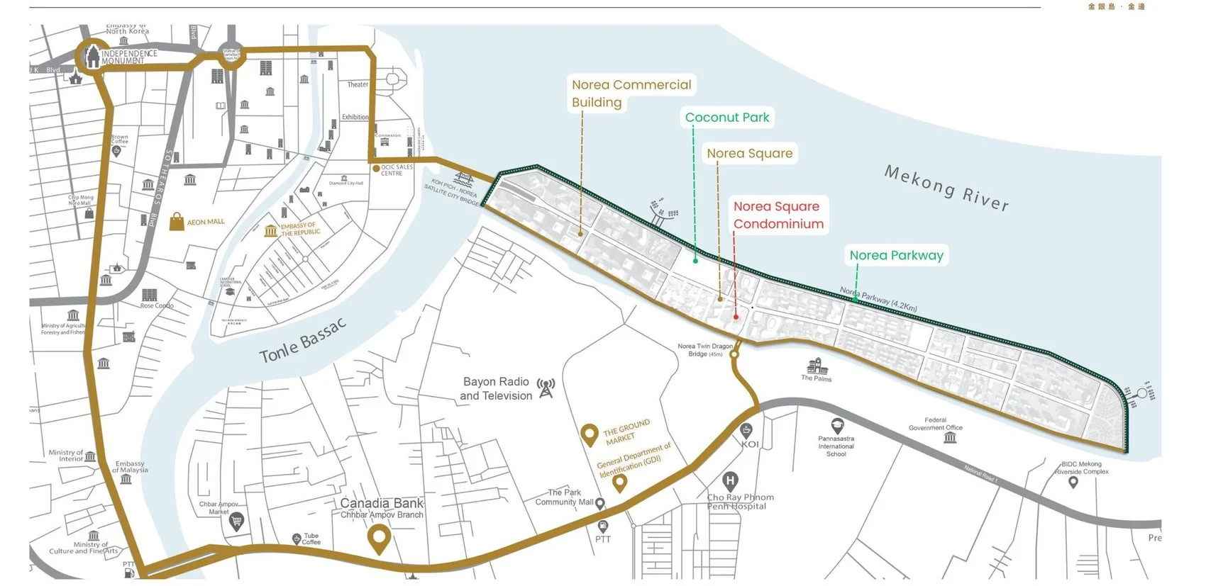 Norea Square location map