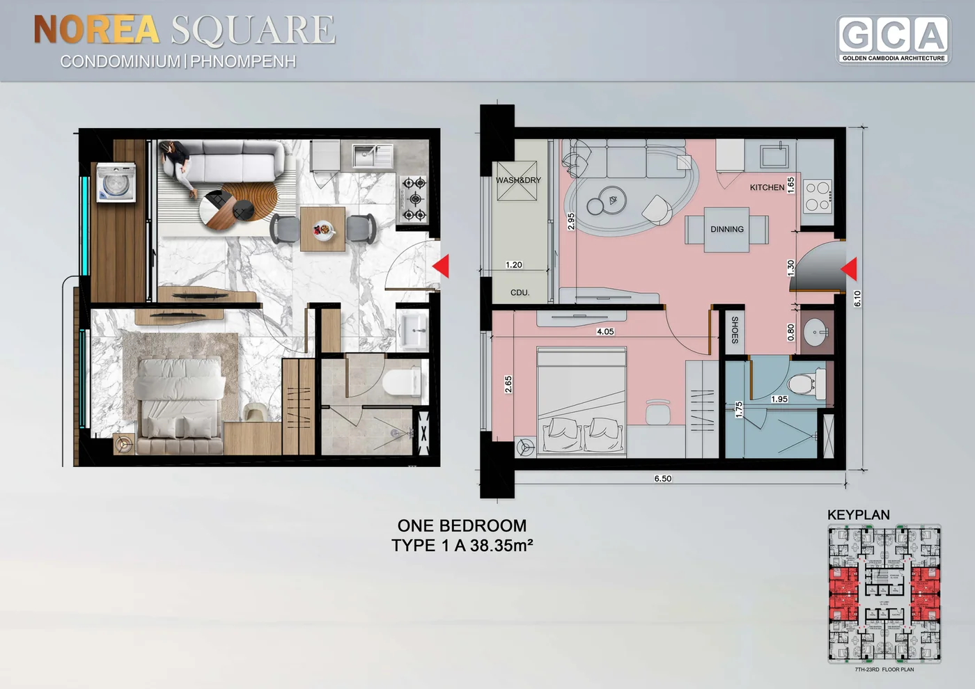 Norea Square Type 1A floor plan